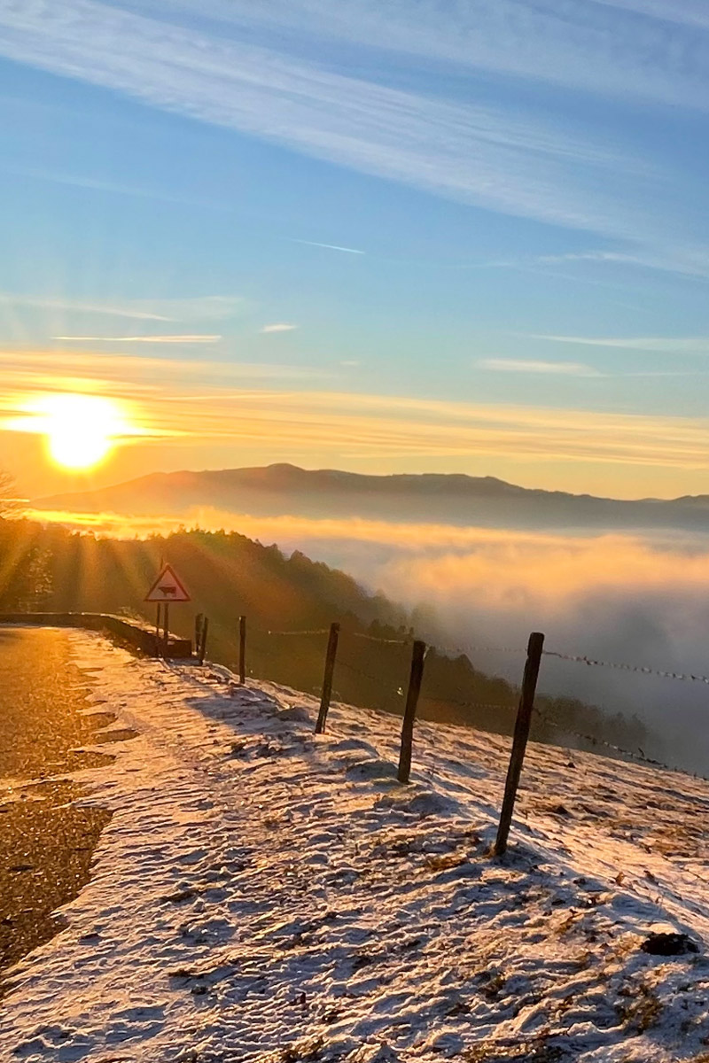 Photo de panorama des Vosges au-dessus du gîte « À toi l'Aviateur ! » - photo Nathalie Arnold